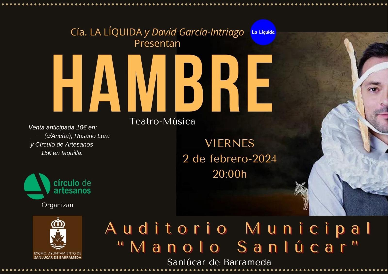 El teatro llega al auditorio con la obra ‘Hambre’