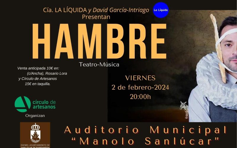 El teatro llega al auditorio con la obra ‘Hambre’