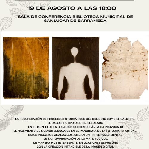 Conferencia: fotografía química contemporánea