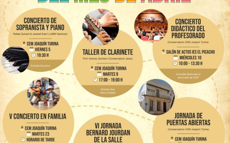 Gran programa de actividades del conservatorio Joaquín Turina